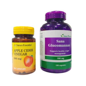 Offer Sana Glucomannan 500mg 180 Cap + Nature Essential Apple Cider Vinegar 500mg 50 Cap Free^^1