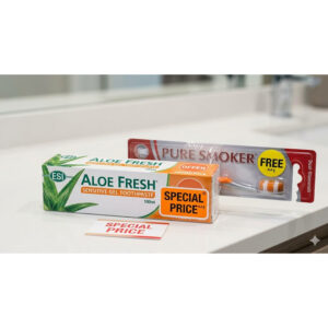 Offer Aloe Fresh Sensitive Gel T/p 100ml + Pure Smoker T/B Free ^^1