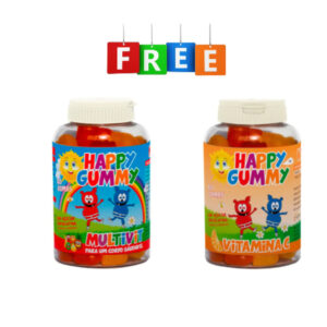 Offer Happy Gummy (Multivitamins & Minerals 60 Pcs+Vit C 60 Pcs Free)^^1
