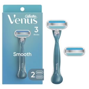 Gillette Venus Smooth Refillable Women Razor+ Head Refiller 2 Pcs
