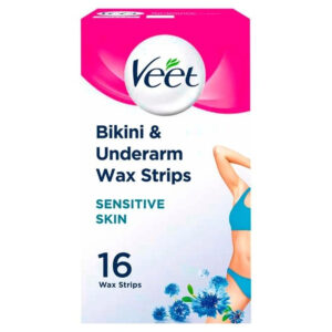 Veet Bikini & Under Arm Wax Strips (Sensitive) 16 Pcs +Wipes 4 Pcs ^^1 N..A C 6/10/2024
