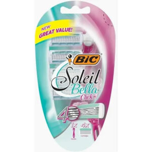 Bic Click Soleil 3 Sensitive Refillable Women Razor With Head Refiller 4 Pcs N..AC10/7/2025