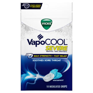 Vicks Vapo Cool Severe 18 Medicated Drops-Winter Frost جميع الانواع