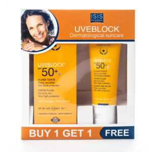 Offer Isis Uve Sunblock Spf 50+ Light Tinted Fluid 40ml  Buy 1 Get 1 Free ^^1