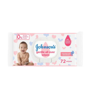 Johnsons Gentle All Over Baby Wipes 72 Pcs-Pink^^1