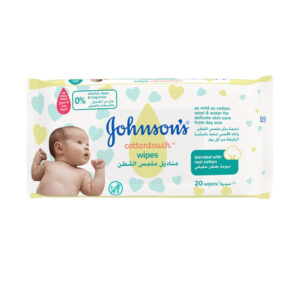 Johnsons Cotton Touch Baby Wipes 20 Pcs