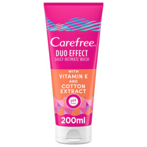 Carefree Duo Effect Vit E & Cotton Extract Intimate Wash Tube 200m