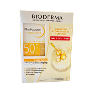 Offer BioDerma Photoderm Sunblock Spf 50+ Tinted Aqua Fluid 40ml Buy 1 Get 1 Free^^1