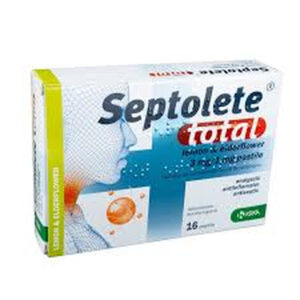 Septolete Total Lemon & Elder Flower 3mg/1mg 16 Loz