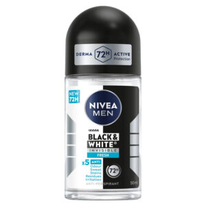 Nivea Invisible Black & White Fresh  Deo Roll On For Men 50ml