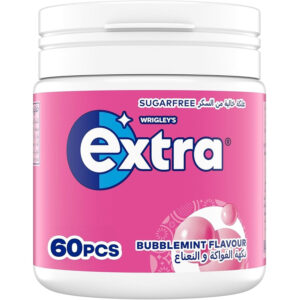 Extra Bubblemint S/F Gum Bottle 84g 60 Pcs