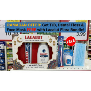Ramadan Offer Lacalut Flora( T/P 75ml +M/ W 300ml)+T/B&Dental Floss&Face Mask Free ^^1