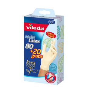 Vileda (Multipurpose) Latex House Hold Gloves - M-Blue جميع الالوان