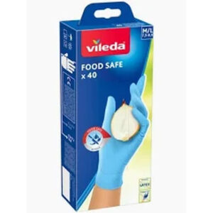 Vileda (Multipurpose) Latex House Hold Gloves - L-Blue جميع الالوان