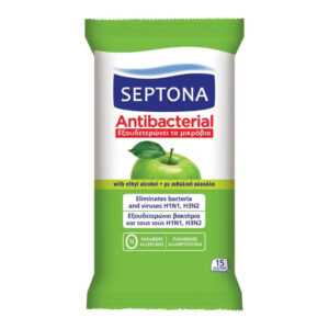 Septona Anti Bacterial Wipes 15 Pcs