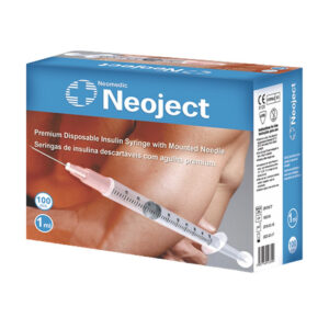 1^^Neoject Insulin Syringe (30G) 1ml 100 Pcs N..A C 24/9/2024