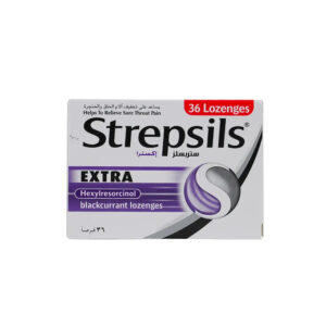 N.3.A6/6/2026 Strepsils Extra  Blackcurrant 36 Loz