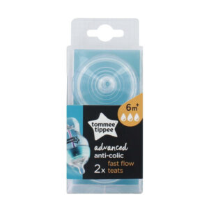 Tommee Tippee Advanced Anti-Colic 6m+ Fast Flow Silicone Teat/Nipple 2 Pcs