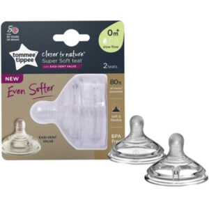 Tommee Tippee Natural Start Slow Flow Silicon Teat/Nipple 0m+ 2 Pcs N..AC 8/3/2025
