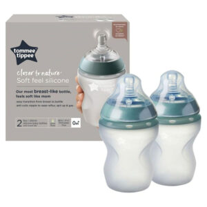 Tommee Tippee Closer To Nature Silicone F/Bottle 0m+ 260ml 2 Pcs