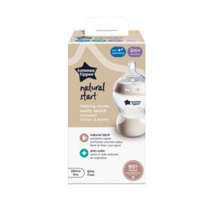 Tommee Tippee Natural Start F/Bottle 260 ml 0m+ 179388-Transparent