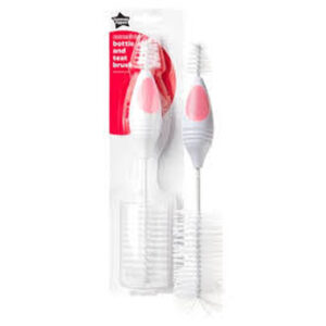 Tommee Tippee Basics F/Bottle & Teat/Nipple Brush (S+L) -43230810 Del