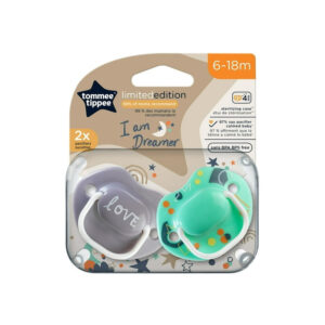 Tommee Tippee Moda Silicon Soother/Pacifier 6-18m 2 Pcs-179062-Decorated Girl Del