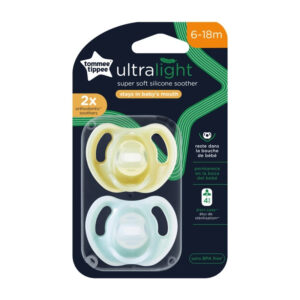 Tommee Tippee Ultra Light Silicon Soother/Pacifier 6-18m 2 Pcs