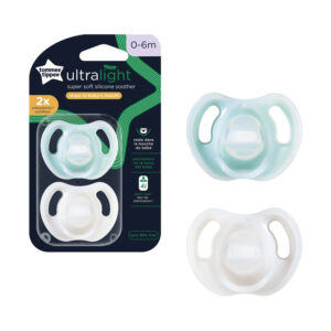 Tommee Tippee Ultra Light Silicon Soother/Pacifier 0-6m 2 Pcs