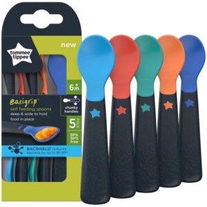 Tommee Tippee Easigrip Wide Scoop Spoons 4m+ 5 Pcs