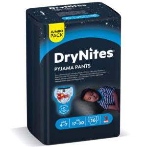 Dry Nites For Boy (4-7) Yrs 16 Under Wear Diapers -Spiderman..All Exp Ab,H,W,R,Ja