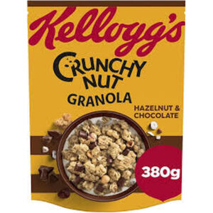 Kelloggs Crunchy Nut Oat Granola Cereal 380g - Hazelnut & Chocolate