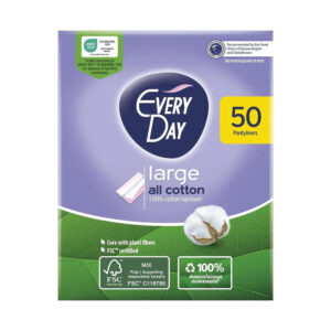 EveryDay All Cotton (Large) Pantyliners 50 Pcs