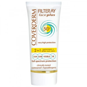 Coverderm Filteray Plus 2 In 1 Sunblock Spf 50+ Light Tinted Cream (Dry & Sensitive Skin) 50ml