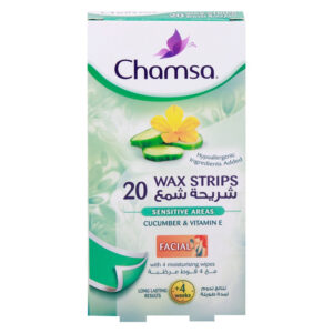 Chamsa Facial  Wax Strips 20 Pcs + Wipes 4 Pcs N..AC 5/2/2025