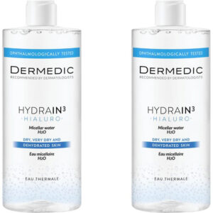 Offer Dermedic Hydrain 3 Micellar Water (Dry,Very Dry Skin ) 500ml Buy 1 Get 1 Free^^1