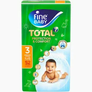 Fine Baby Total Medium Jumbo (3) 52 B/Diapers