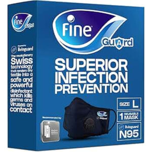Fine Guard N-95 Reusable Face Mask With Filter -L