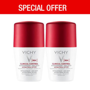 Offer Vichy Clinical Control Deo Roll On (Red) 96H Women 50ml  50% Off On 2nd Piece^^1