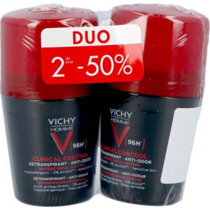 Offer Vichy Homme Deo Roll On (Red) 96H For Men 50ml 50% Off On 2nd Piece^^1
