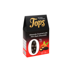 Tops G/F S/F Dragee Almonds Covered With 70% Dark Chocolate 150g