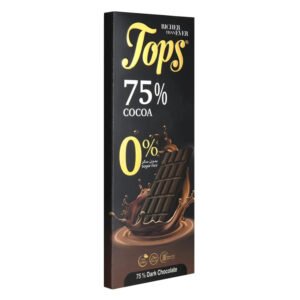Tops G/F S/F Dark Chocolate 75% Bar 60g