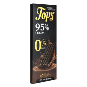 Tops G/F S/F Dark Chocolate 95% Bar 60g
