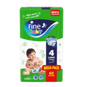 Fine Baby Total Large Mega (4) 62 B/Diapers