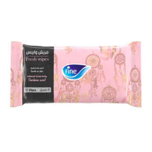Fine Fresh Wipes 12 Pcs-Gardenia Scent جميع الانواع