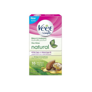 Veet Natural Bikini & Under Arm Wax Strips (All Skin Types) 16 Pcs+Wipes 4 Pcs N..A 6/10/2024
