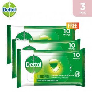 Offer Dettol Original Wipes 10 Pcs-Green Buy 2 Get 1 Free^^1 N..AC 18/5/2026