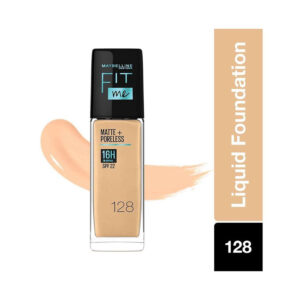 Maybelline Fit Me Matte+Poreless Spf 22 16H Liquid Foundation (128) 30ml