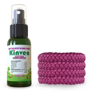 Kinven Mosquito Repellent Bracelet + Refiller 2 Pcs