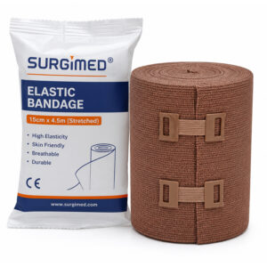 Brown Elastic Bandage 15cm*4.5m-Surgimed